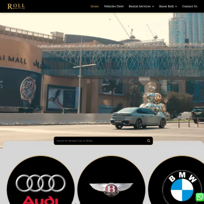 Screenshot of https://rollrentcar.com