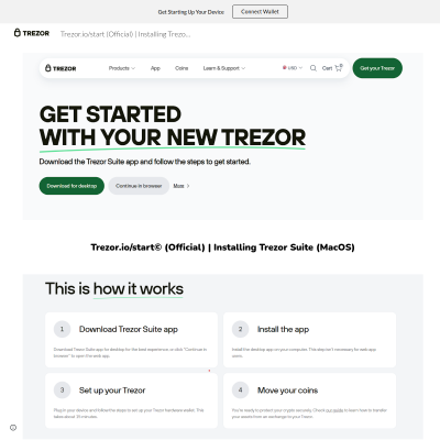 Screenshot of https://sites.google.com/criptowalletweb.com/trezorio-start/home