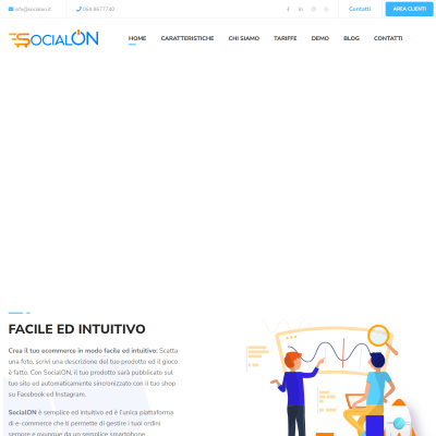 Screenshot of https://socialon.it
