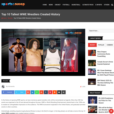 Screenshot of https://sportsnscoop.com/tallest-wwe-wrestlers/