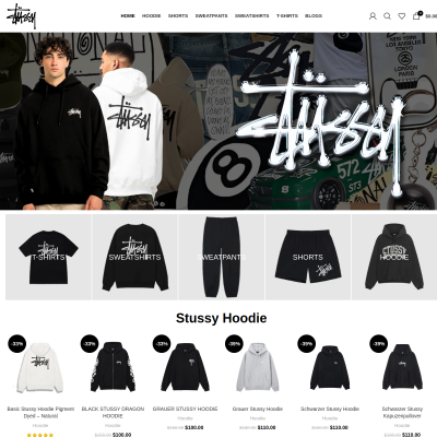 Screenshot of https://stussygermany.com/
