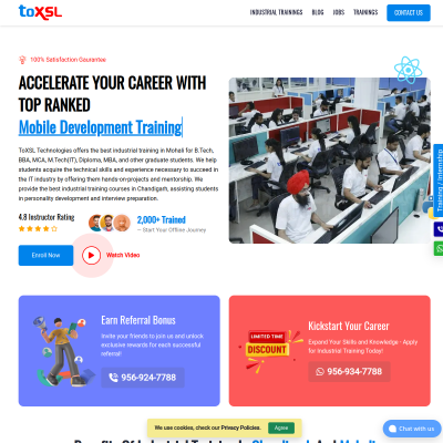 Screenshot of https://talent.toxsl.com/industrial-trainings