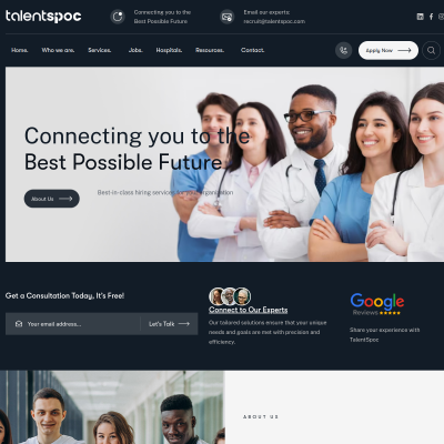 Screenshot of https://talentspoc.com/