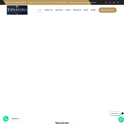 Screenshot of https://tanashainterior.com/