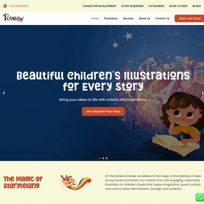 Screenshot of https://therainbowstories.com/
