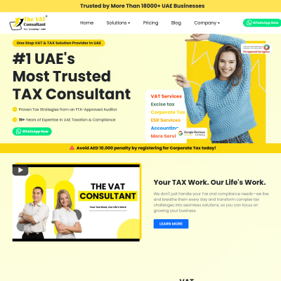 Screenshot of https://thevatconsultant.com