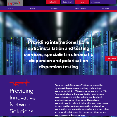 Screenshot of https://tnscomms.co.uk/