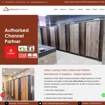 Screenshot of https://toiletcubicle.in/