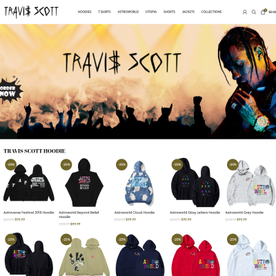 Screenshot of https://travisscottsofficials.com/