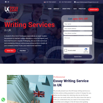 Screenshot of https://ukessaywritingservice.co.uk/