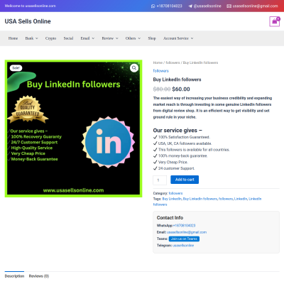 Screenshot of https://usasellsonline.com/product/buy-linkedin-followers/