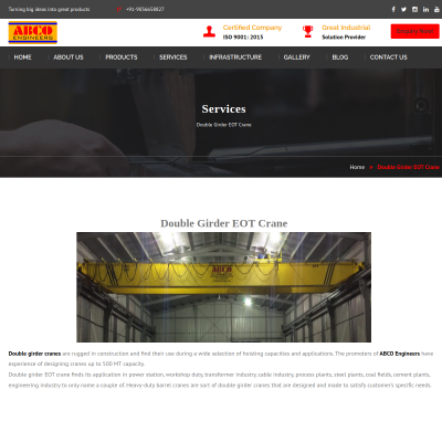 Screenshot of https://www.abcoengineers.com/double-girder-cranes