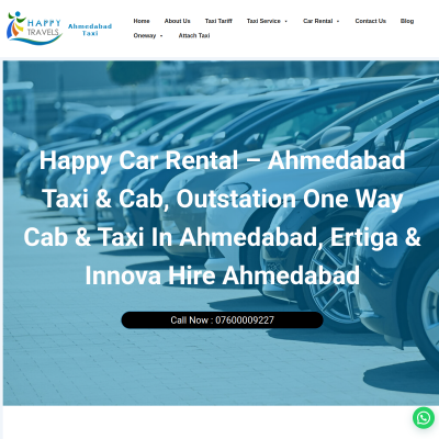 Screenshot of https://www.ahmedabadtaxi.co.in/