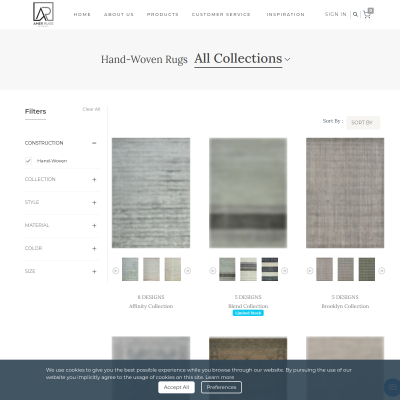 Screenshot of https://www.amerrugs.com/construction/hand-woven-rugs