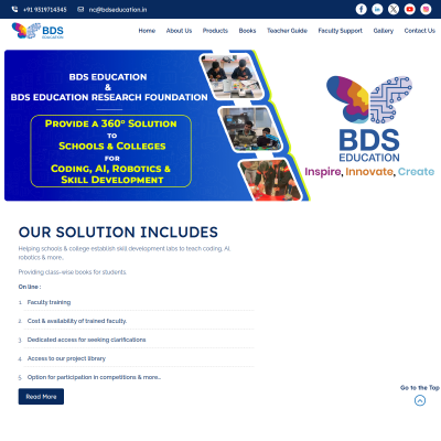 Screenshot of https://www.bdseducation.in/