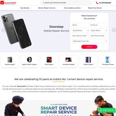 Screenshot of https://www.buzzmeeh.com