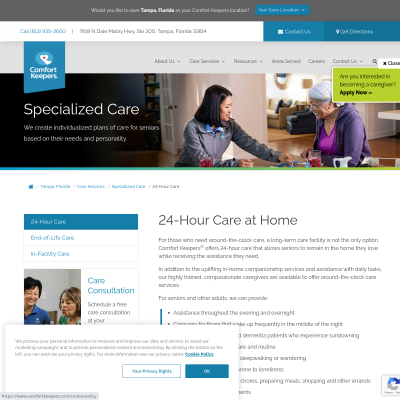 Screenshot of https://www.comfortkeepers.com/offices/florida/tampa/care-services/specialized-care/24-hour-care/