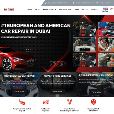 Screenshot of https://www.dmeauto.ae/