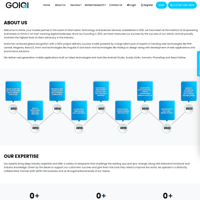 Screenshot of https://www.goigi.com/about-us