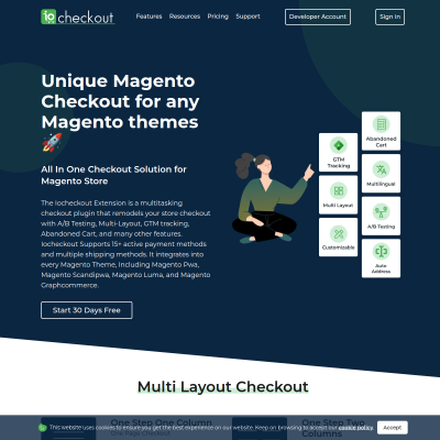 Screenshot of https://www.iocheckout.com/