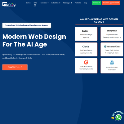 Screenshot of https://www.mandywebdesign.com