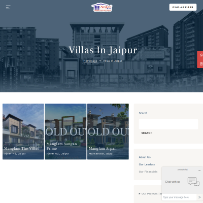 Screenshot of https://www.manglamgroup.com/villas-in-jaipur/