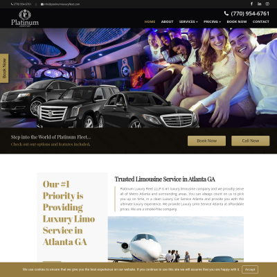 Screenshot of https://www.platinumluxuryfleet.com/
