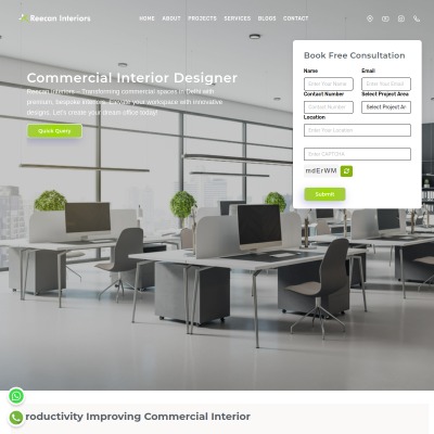 Screenshot of https://www.reecan.in/commercial-interior.php