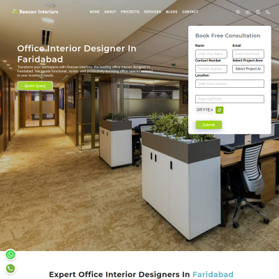 Screenshot of https://www.reecan.in/office-interior-designer-in-faridabad.php