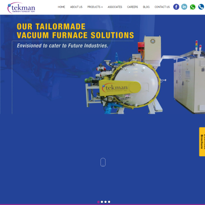 Screenshot of https://www.tekman.co.in/