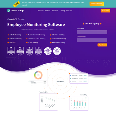 Screenshot of https://www.timechamp.io/employee-monitoring