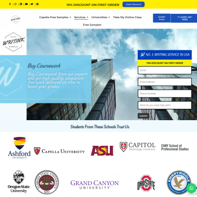 Screenshot of https://www.writinkservices.com/buy-coursework/
