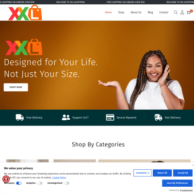Screenshot of https://xxl.shopping